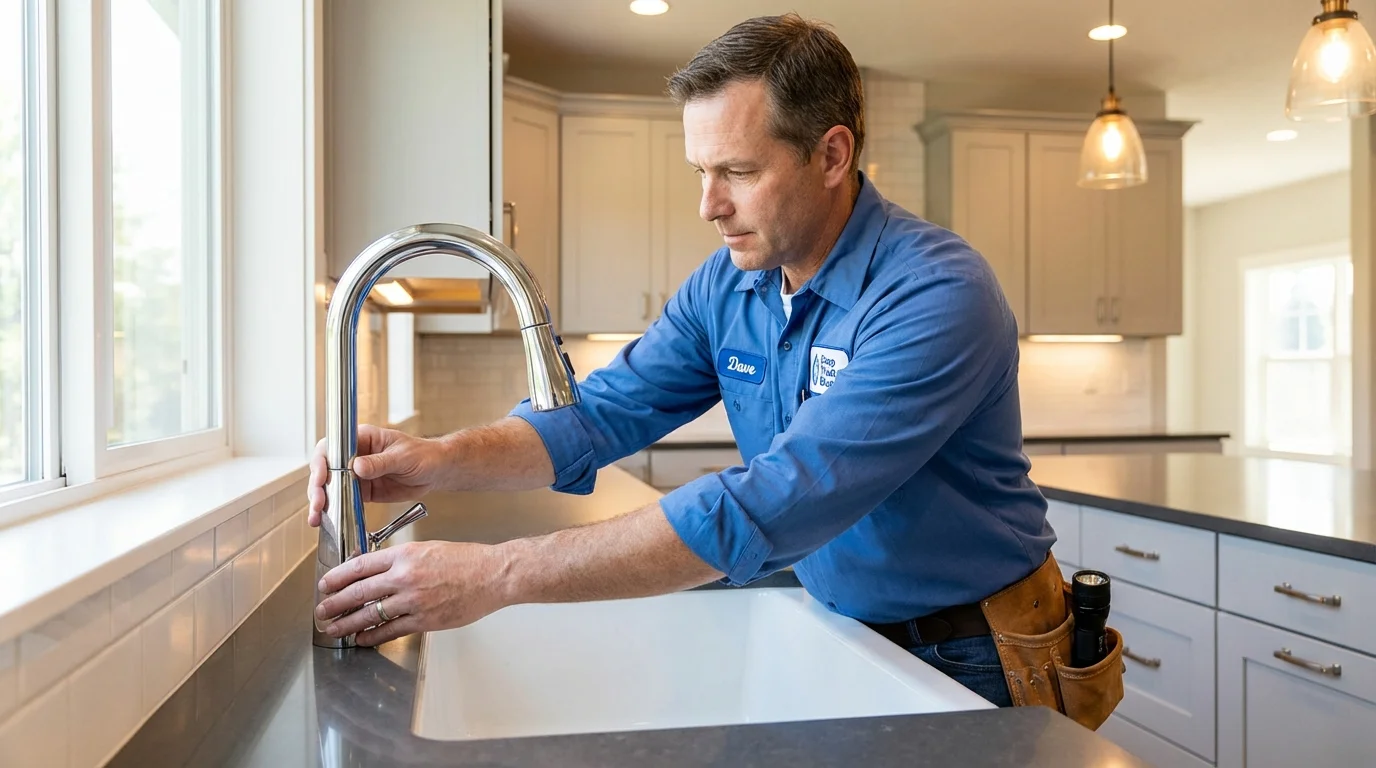 Kitchen faucet installation by Johns Plumbing LLC in Semmes